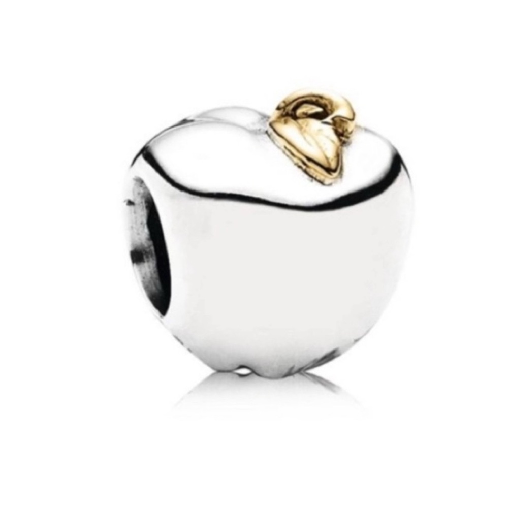 Pandora Silver and 14k Gold Apple Charm